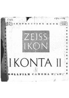 Zeiss Ikon Ikonta 2 -Series manual. Camera Instructions.